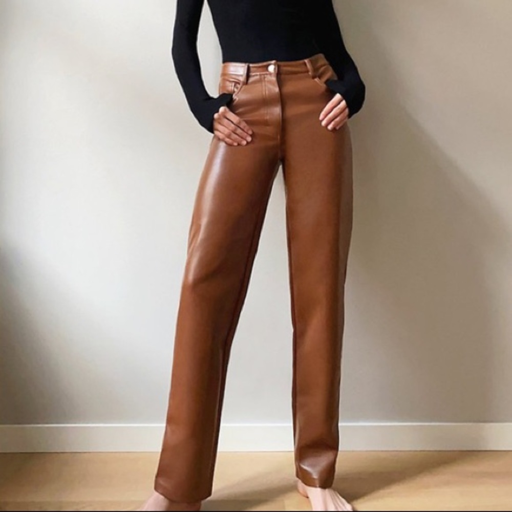 Aritzia Melina Pants Cognac